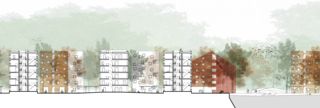 Schnitt 1:200 Quartier Forêt ARCHITECTURE ET SCANDINAVIE, Stigsborg un quartier de demain von Clément Mathey